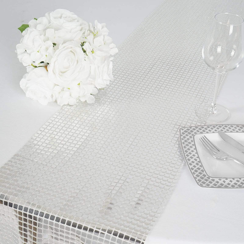 Mirror Foil on Tulle Table Runner