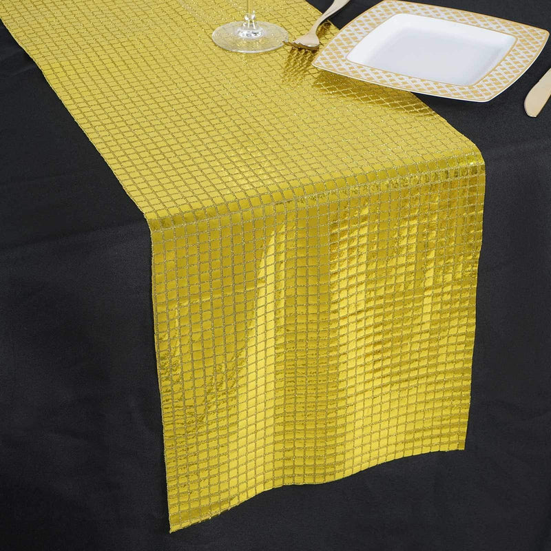 Mirror Foil on Tulle Table Runner