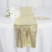 Mirror Foil on Tulle Table Runner RUN_25_CHMP