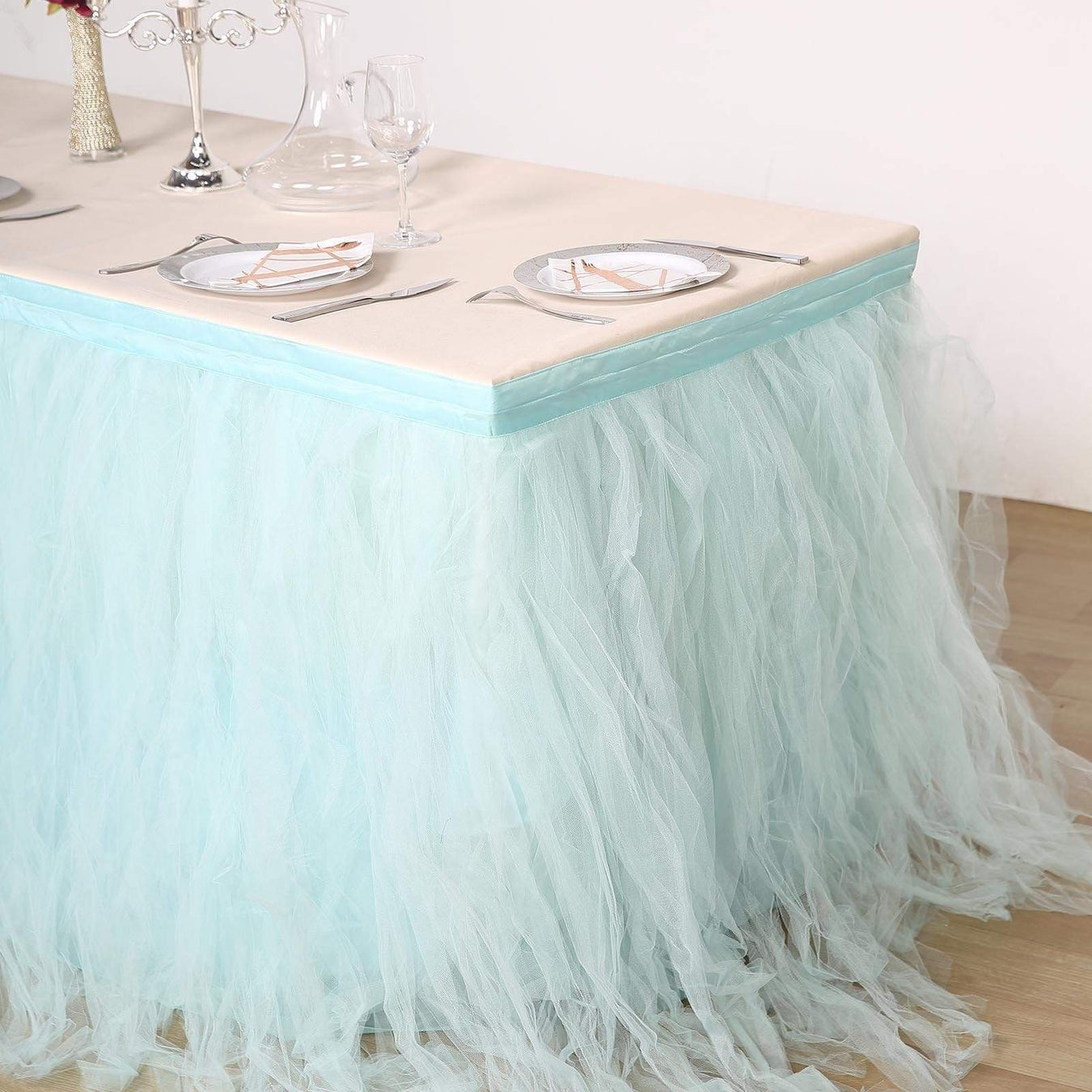 Tutu Multi Layers Tulle Table Skirt Linens