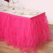 Multi Layers Tulle Table Skirt SKT_T01_FUSH_14