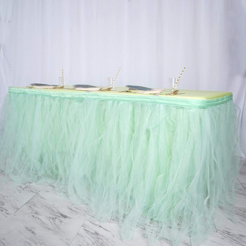 Multi Layers Tulle Table Skirt SKT_T01_MINT_21