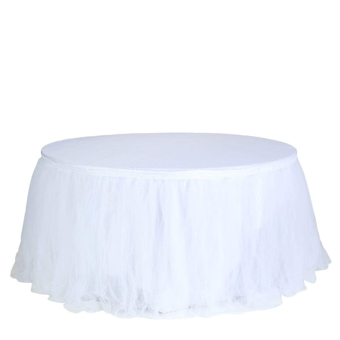 Multi Layers Tulle Table Skirt SKT_T01_WHT_17