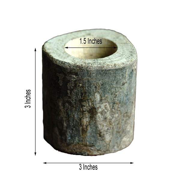 Natural Brown Wood Tea Light Holder Rustic Wedding Party Centerpieces CAND_HOLD_W_NAT