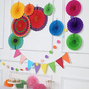 Paper Fans and Garlands with Pom Pom Flowers Backdrop Decorations - Assorted PAP_FAN_012_FSTA