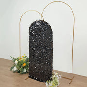 Payette Sequin Fitted Round Top Wedding Arch Backdrop Stand Cover
