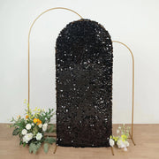 Payette Sequin Fitted Round Top Wedding Arch Backdrop Stand Cover