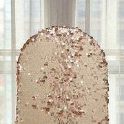 Payette Sequin Fitted Round Top Wedding Arch Backdrop Stand Cover
