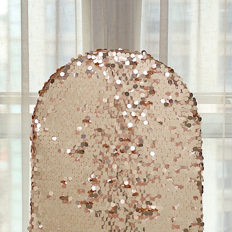 Payette Sequin Fitted Round Top Wedding Arch Backdrop Stand Cover