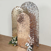 Payette Sequin Fitted Round Top Wedding Arch Backdrop Stand Cover