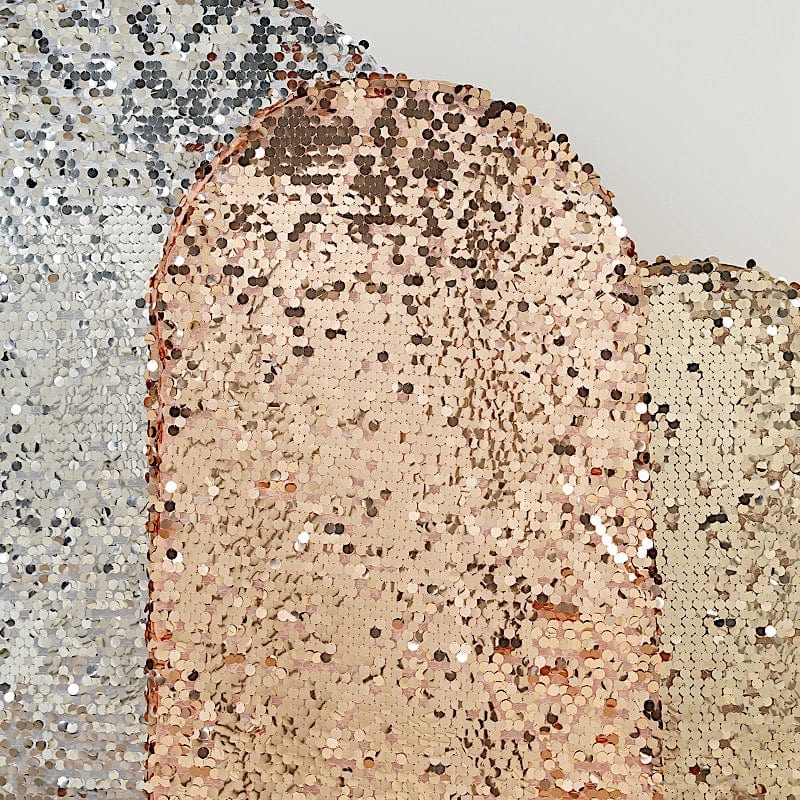 Payette Sequin Fitted Round Top Wedding Arch Backdrop Stand Cover