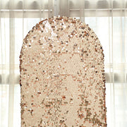 Payette Sequin Fitted Round Top Wedding Arch Backdrop Stand Cover