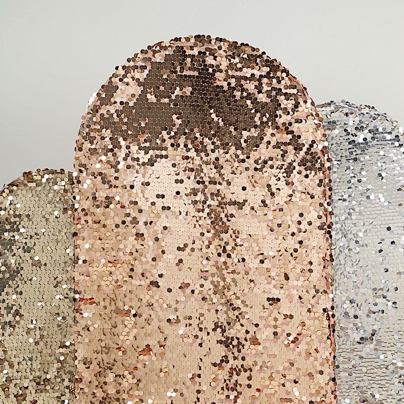 Payette Sequin Fitted Round Top Wedding Arch Backdrop Stand Cover