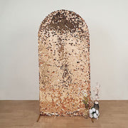 Payette Sequin Fitted Round Top Wedding Arch Backdrop Stand Cover