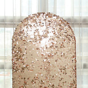 Payette Sequin Fitted Round Top Wedding Arch Backdrop Stand Cover