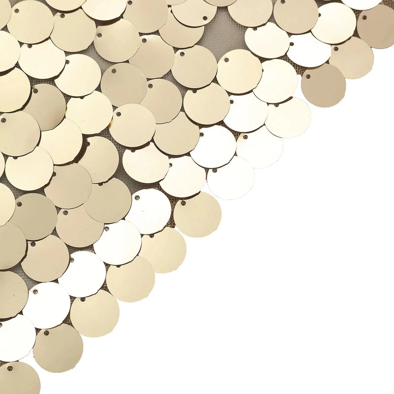 Payette Sequin Fitted Round Top Wedding Arch Backdrop Stand Cover