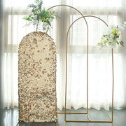 Payette Sequin Fitted Round Top Wedding Arch Backdrop Stand Cover