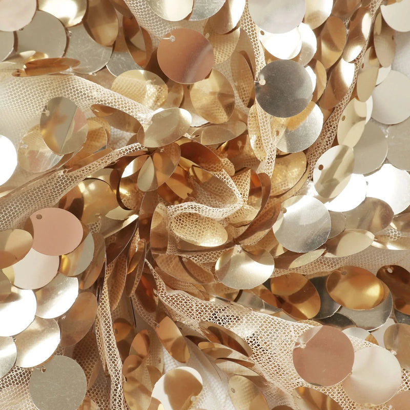 Payette Sequin Fitted Round Top Wedding Arch Backdrop Stand Cover