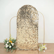 Payette Sequin Fitted Round Top Wedding Arch Backdrop Stand Cover