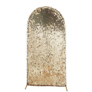 Payette Sequin Fitted Round Top Wedding Arch Backdrop Stand Cover