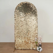 Payette Sequin Fitted Round Top Wedding Arch Backdrop Stand Cover
