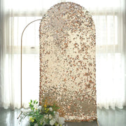 Payette Sequin Fitted Round Top Wedding Arch Backdrop Stand Cover
