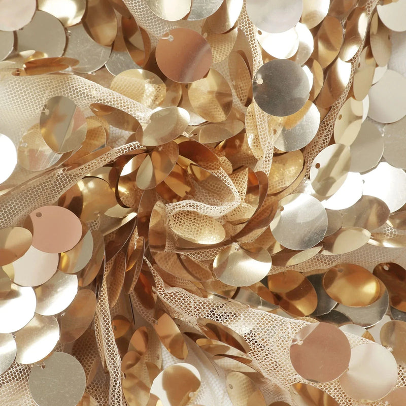 Payette Sequin Fitted Round Top Wedding Arch Backdrop Stand Cover