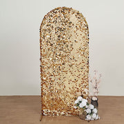 Payette Sequin Fitted Round Top Wedding Arch Backdrop Stand Cover