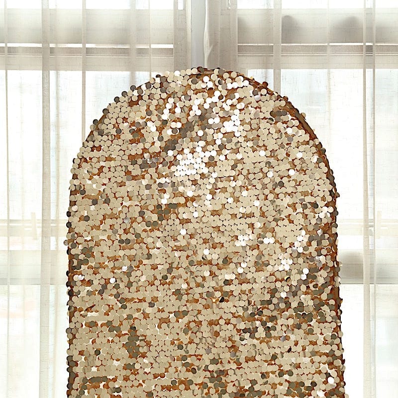 Payette Sequin Fitted Round Top Wedding Arch Backdrop Stand Cover