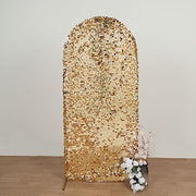 Payette Sequin Fitted Round Top Wedding Arch Backdrop Stand Cover