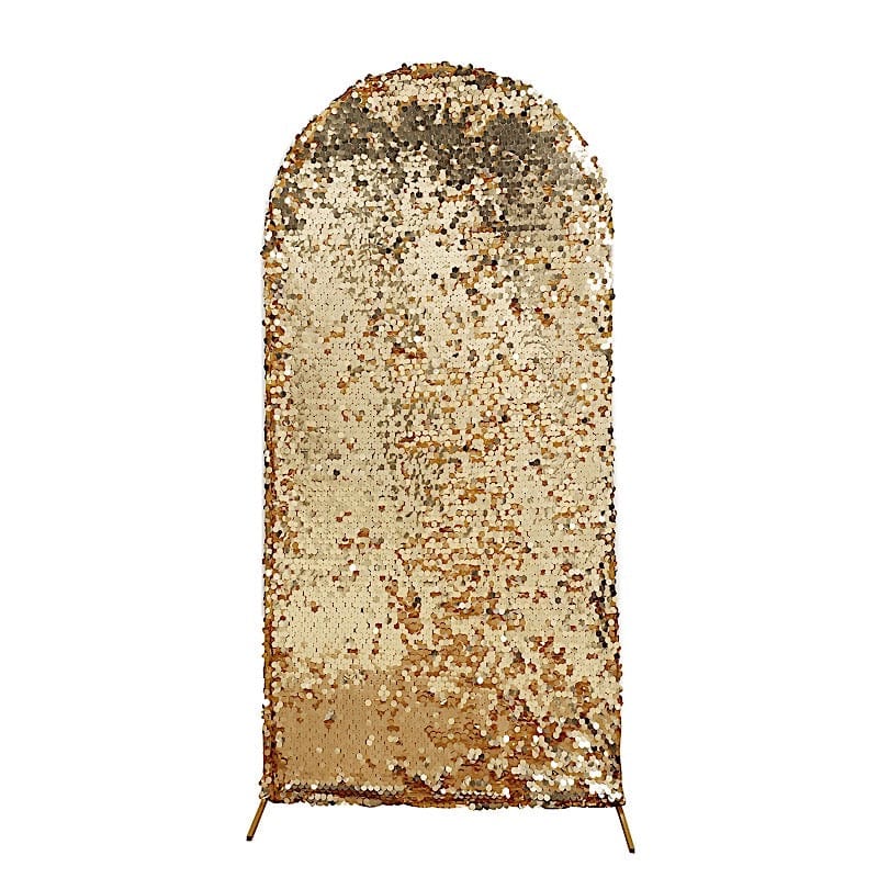 Payette Sequin Fitted Round Top Wedding Arch Backdrop Stand Cover