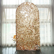 Payette Sequin Fitted Round Top Wedding Arch Backdrop Stand Cover