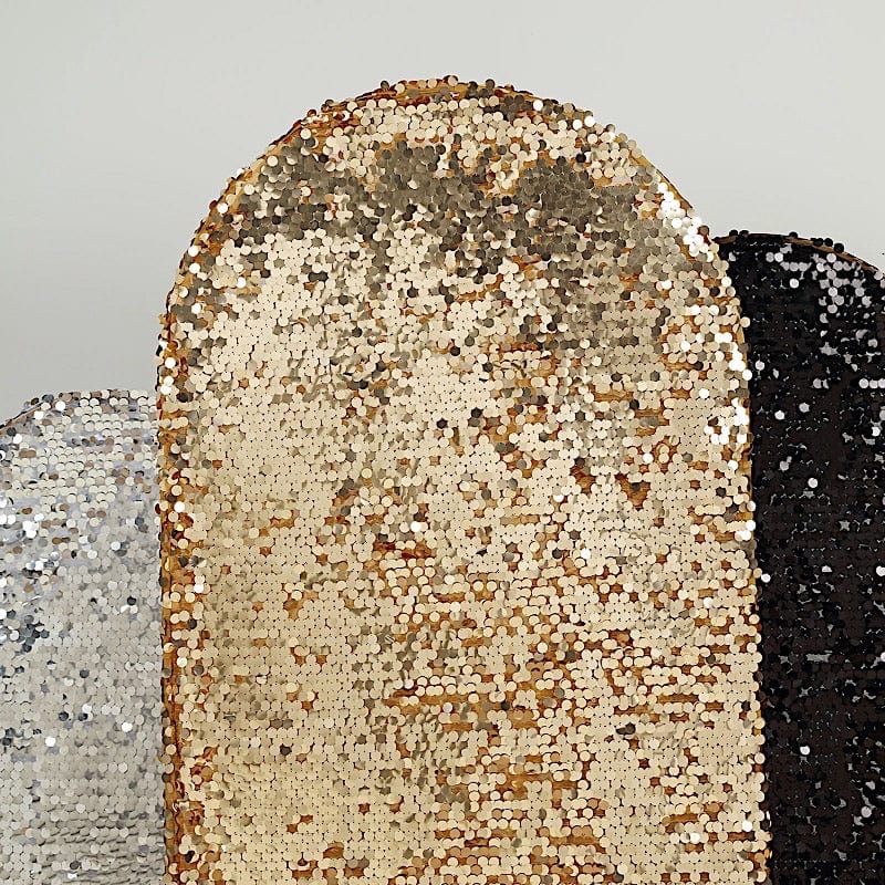 Payette Sequin Fitted Round Top Wedding Arch Backdrop Stand Cover