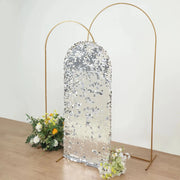 Payette Sequin Fitted Round Top Wedding Arch Backdrop Stand Cover