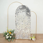 Payette Sequin Fitted Round Top Wedding Arch Backdrop Stand Cover