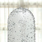 Payette Sequin Fitted Round Top Wedding Arch Backdrop Stand Cover