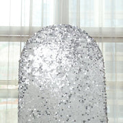 Payette Sequin Fitted Round Top Wedding Arch Backdrop Stand Cover