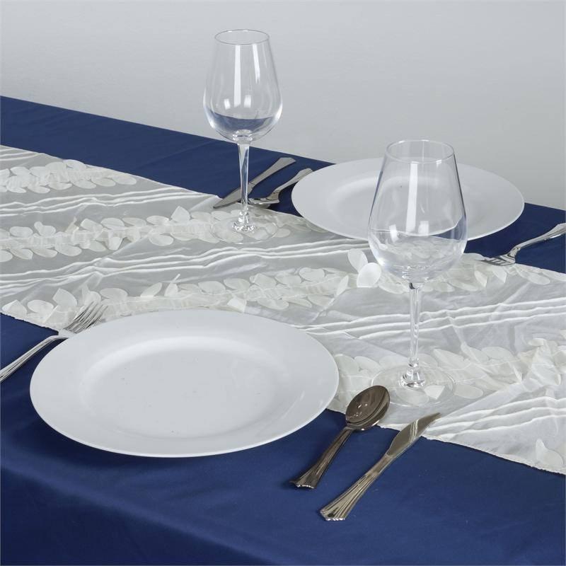 Petals on Taffeta Table Runner RUN_FORR_IVR