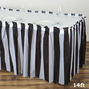Plastic Stripe Disposable Table Skirt