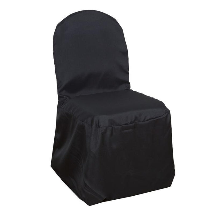 Polyester Banquet Chair Cover Wedding Decorations CHAIR_BANQ_BLK