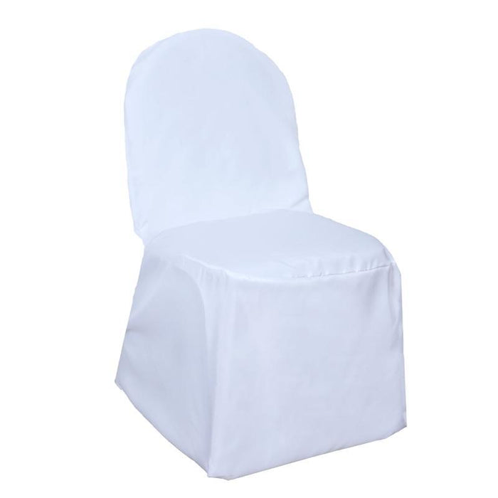 Polyester Banquet Chair Cover Wedding Decorations CHAIR_BANQ_WHT