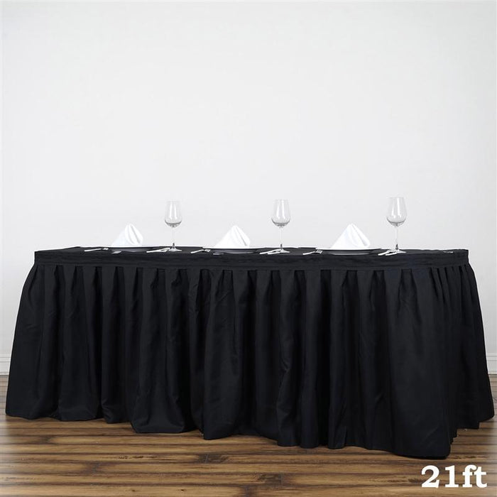 Polyester Banquet Table Skirt SKT_POLY_BLK_21