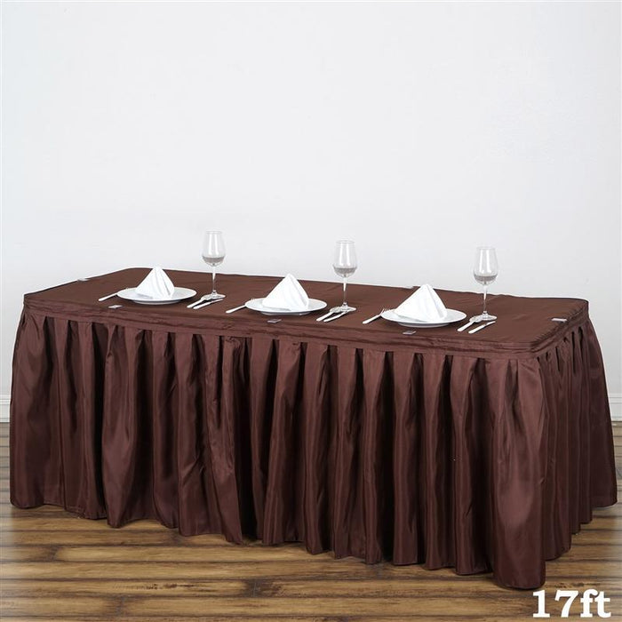 Polyester Banquet Table Skirt SKT_POLY_CHOC_17