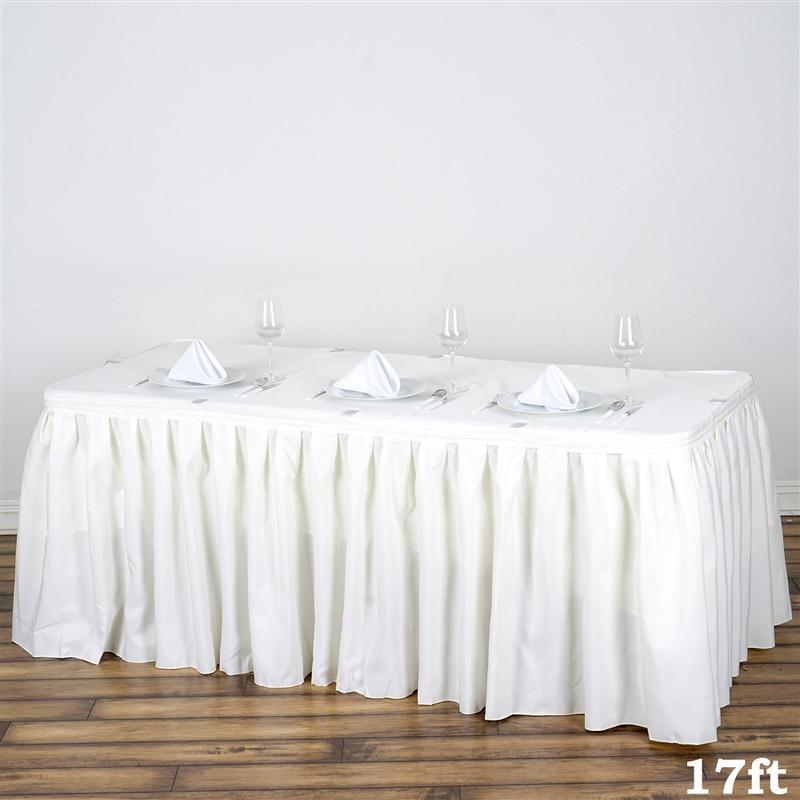 Polyester Banquet Table Skirt SKT_POLY_IVR_17