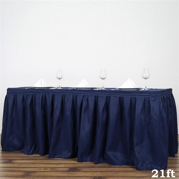 Polyester Banquet Table Skirt SKT_POLY_NAVY_21