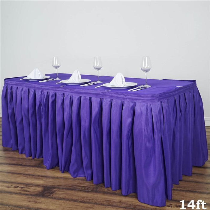 Polyester Banquet Table Skirt SKT_POLY_PURP_14