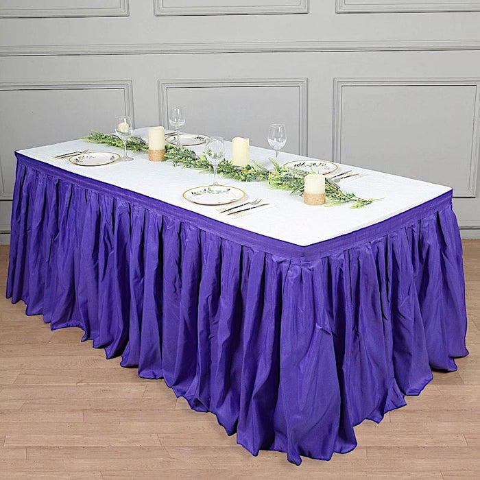 Polyester Banquet Table Skirt SKT_POLY_PURP_21