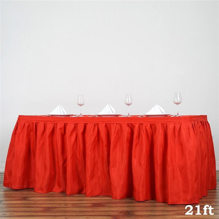 Polyester Banquet Table Skirt SKT_POLY_RED_21