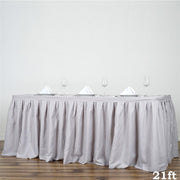 Polyester Banquet Table Skirt SKT_POLY_SILV_21