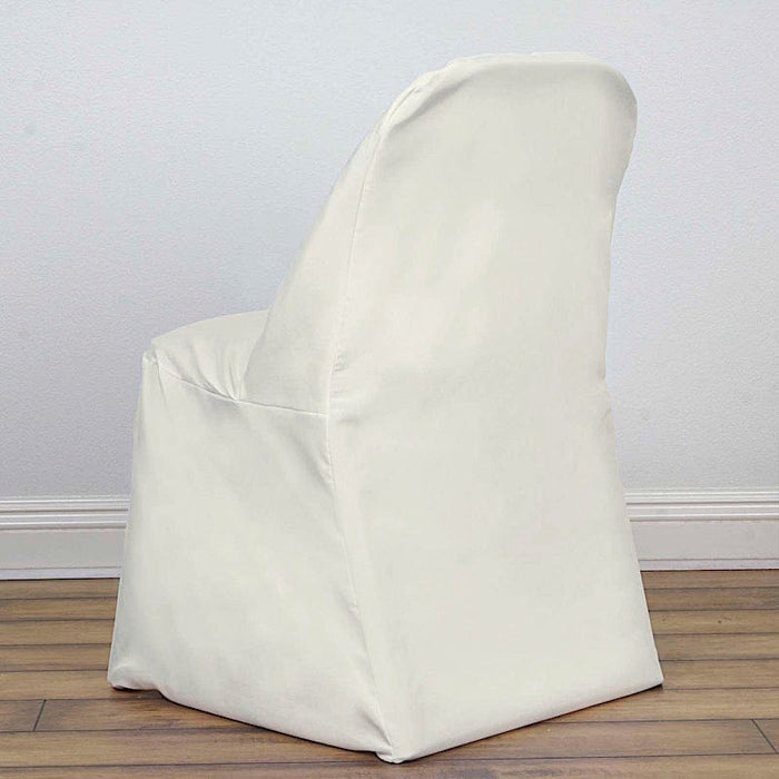 Polyester Folding Chair Cover Wedding Decorations CHAIR_RND_IVR